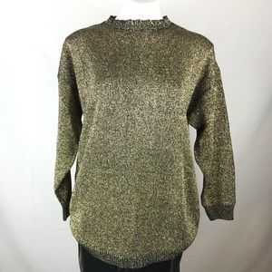 Vintage Shenanigans Gold & Black Knit Sweater - M